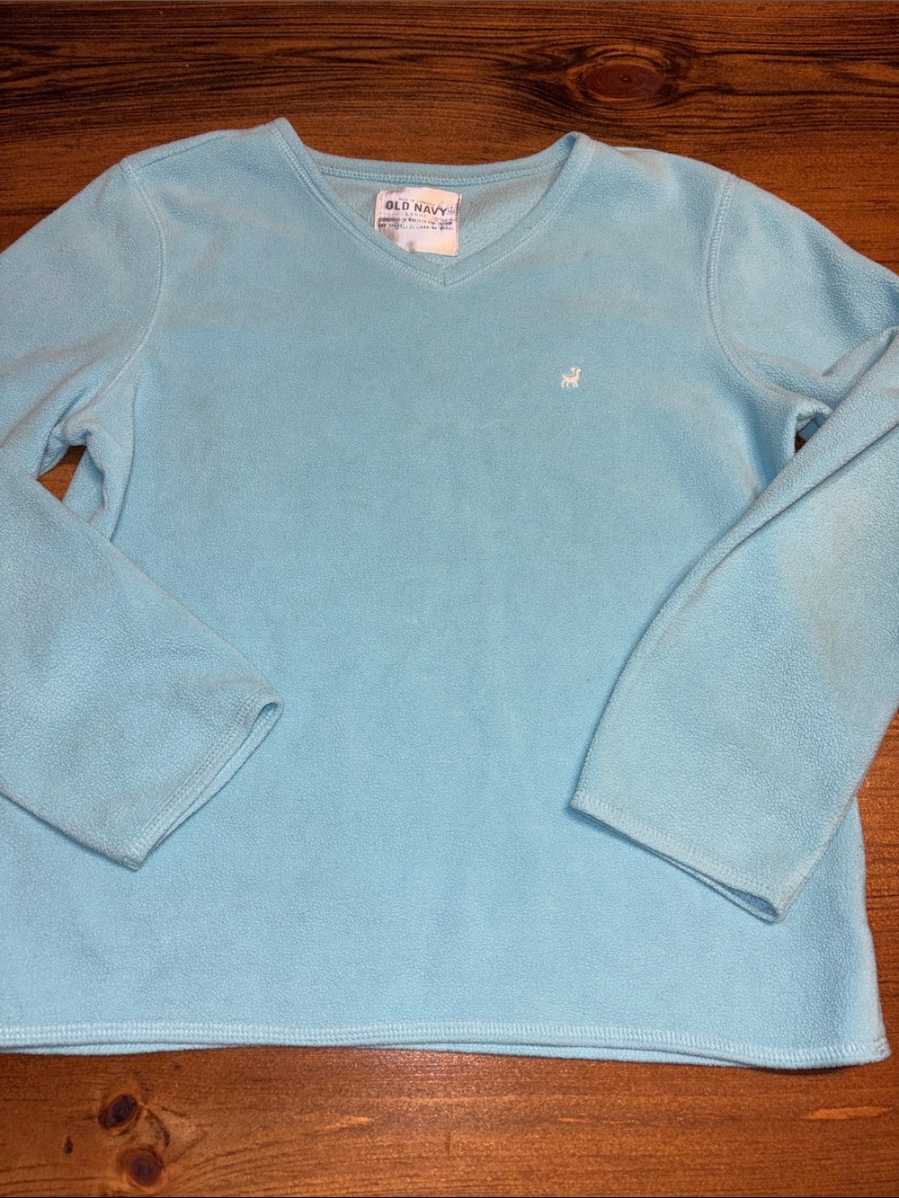 Old Navy Light Blue Kids Fleece V-Neck Pullover